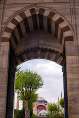 Hagia Sophia seen from Blue Mosque, Sultanahmet Square, Istanbul, Turkey, Eastern Europe