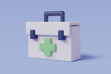 Obraz premium First aid kit, medicine chest icon. healthcare and medical concept.