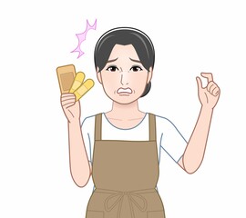 絆創膏を持った女性