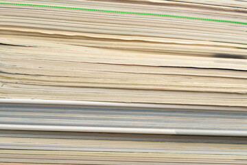 Book Stack Texture Background, Old Magazine Edges