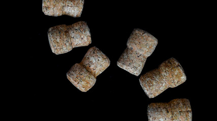 wine corks from different varieties and types of wine  