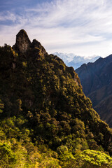 Fototapeta na wymiar Andes Mountains on day 3 of Inca Trail Trek, Cusco Region, Peru, South America