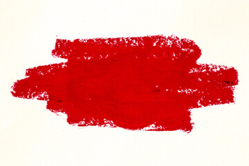 A smear of lipstick on a white background. Cosmetics, makeup. Isolated template for design.