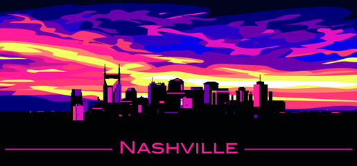 Nashville skyline - 485787947