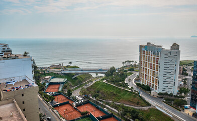 Top view of the city. Lima, Peru.
