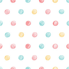 Simple seamless pattern with polka dots.