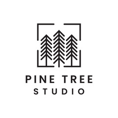 pine tree studio logo design