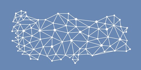 Turkey map - polygon style vector