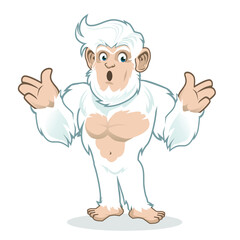 yeti mascot cartoon in vector