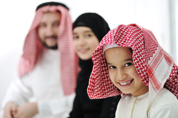  Hapy Arabic Muslim family , high quality photos