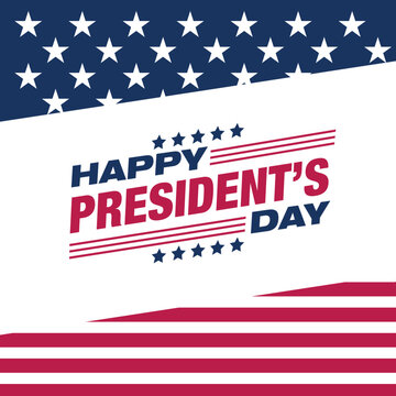 Happy President's Day Background Design. Banner, Poster, Greeting Card. Vector Illustration. Celebrated in February