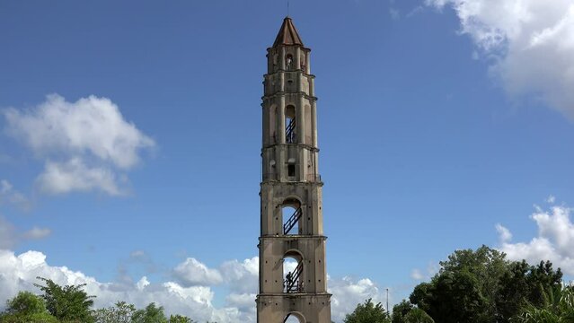 Manaca Iznaga Tower for the slaves supervision on plantations. Sugar Mills Valley (Valle de los Ingenios), Cuba