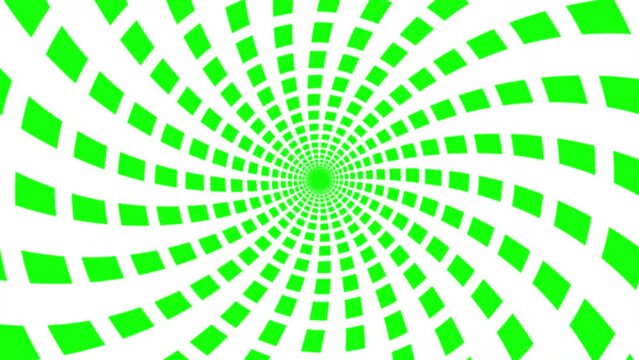 Animation that rotates and zooms in a vortex pattern | Green background for chroma key use