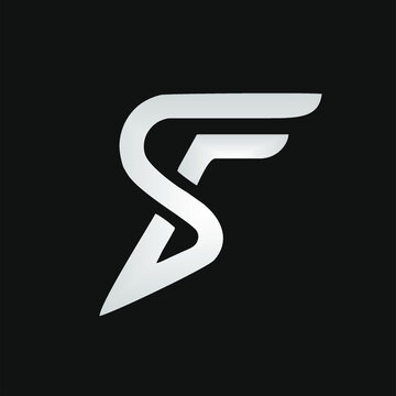 black and white letter SF logo