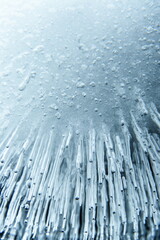 Naklejka na ściany i meble ice shot with a macro lens. frozen water close up