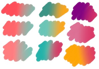 Set with paint markers stripes for magazines and cards and hobbies and notebooks and stickers and kids