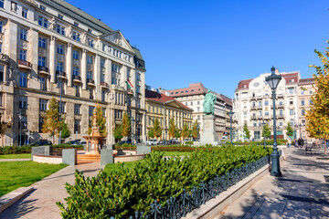 Jozsef Nador square in center of Budapest, Hungary
