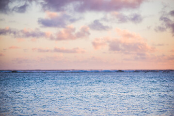 Pacific Ocean sunset, Rarotonga, Cook Islands