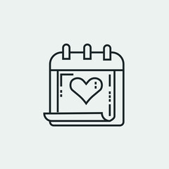 Love heart calendar 