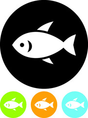 Little fish vector icon isolated