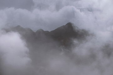 peak in clouds