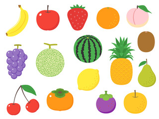 いろいろな果物　イラストセット