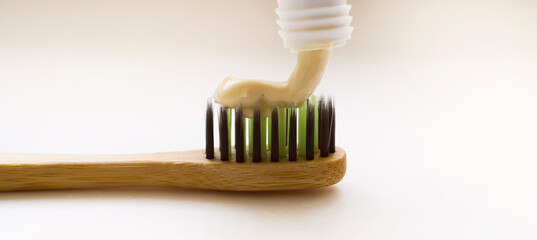 Fototapeta na wymiar Toothbrush on a white background., close up view.