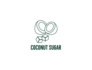 coconut sugar icon vector illustration 