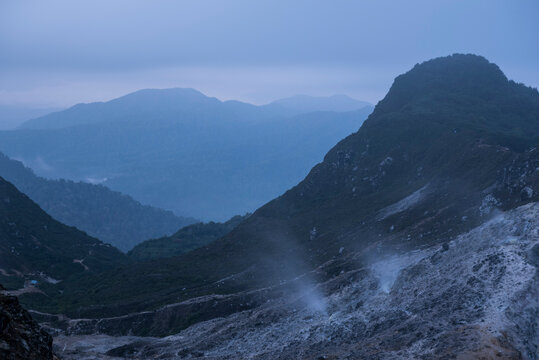 Top of Sibayak Volcano at night, Berastagi (Brastagi), North Sumatra, Indonesia, Asia
