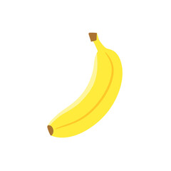 果物イラスト　一本の黄色いバナナ