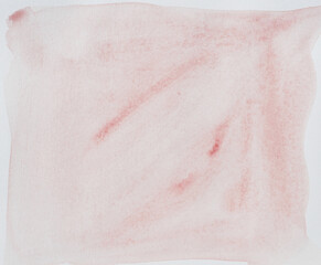 Watercolor stroke and spray on white paper , Abstract background by hand drawn red and pink color liquid drip isolated on white background	