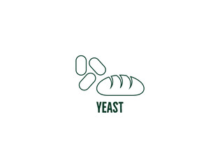 Yeast and bread icon vector illustration 