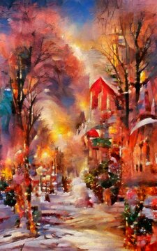 Wall fine art paining in oil mixed style, stock, contemporary impressionism artwork for sale, vibrant abstract art, colorful brush strokes, print for decoration canvas, case, paper, poster, card 