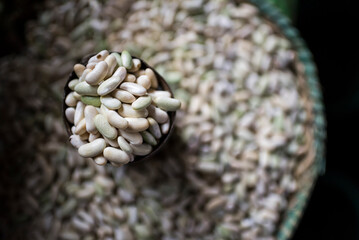 Beans for sale, Antisrabe Market, Vakinankaratra Region, Madagascar Central Highlands