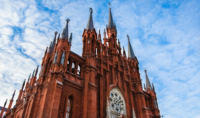 Obraz premium church of our person in the evening