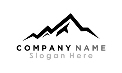 mountain peak logo vector