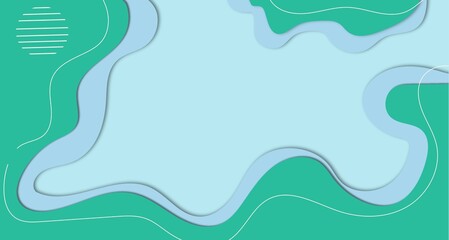 Green wave background 