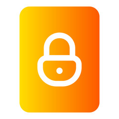 padlock gradient icon