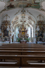 Fototapeta na wymiar Wallfahrtskirche Maria Hilf im Allgäu