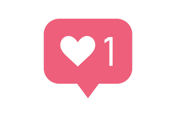 like icon notification. Heart for social network 