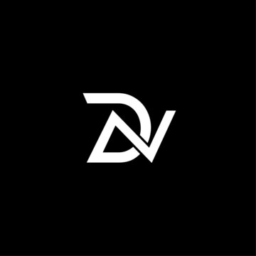 DN initial monogram letter text alphabet logo design