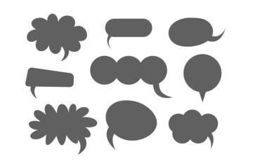 Speech bubble pack. Bubbles for dialogue set