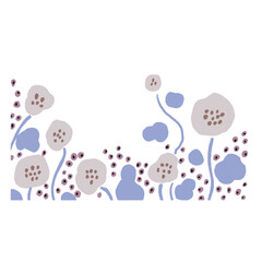 Obraz premium 北欧風手描き花柄の背景ベクターイラスト