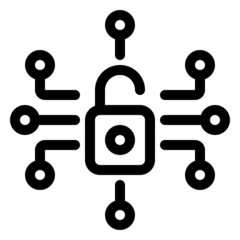 cyber security line icon