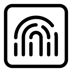 fingerprint line icon
