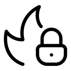 firewall line icon