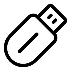 usb drive line icon