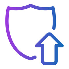 Obraz premium protection gradient icon