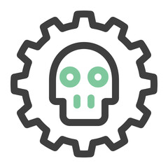 virus colored line icon
