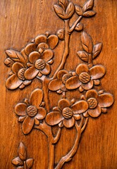 Wood carving patterns on doors and Windows of traditional Chinese classical buildings